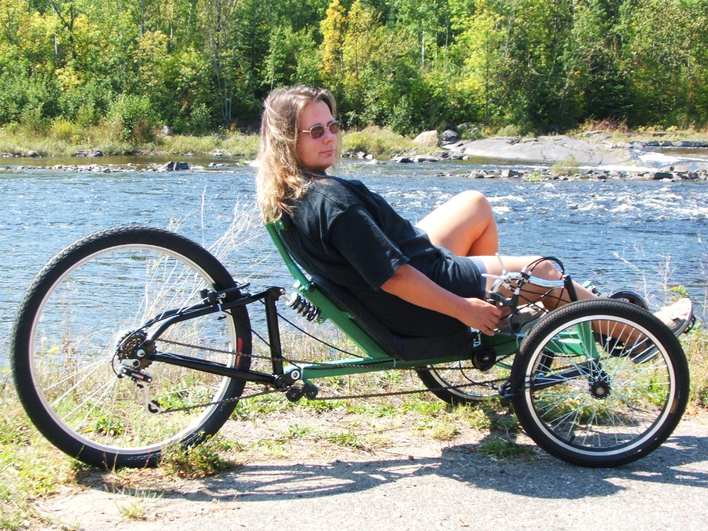 StreetFox Tadpole Trike - riding on bike trails